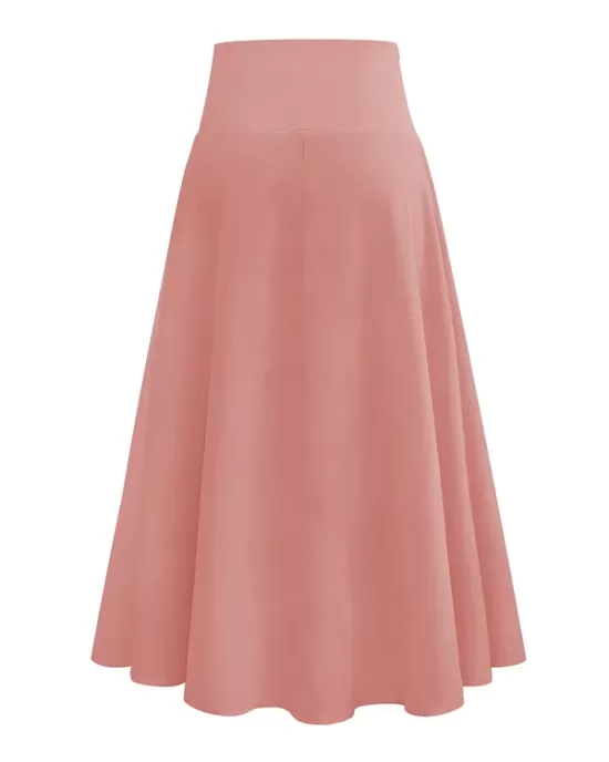 Simple  Asymmetric Split-Front Falbala Solid Color  Skirts Bottoms