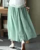 Casual Solid Color Empire A-Line Skirt