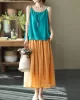 Casual Solid Color Empire A-Line Skirt