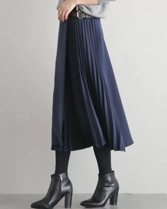 Graceful A-Line Pleated Skirt