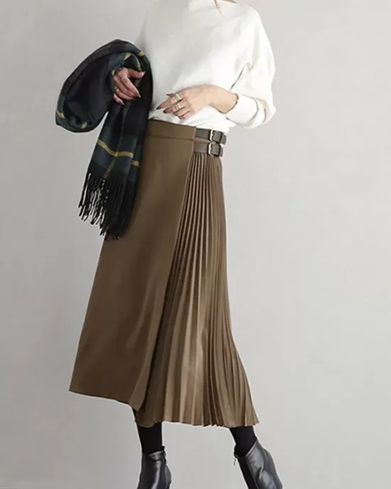 Graceful A-Line Pleated Skirt