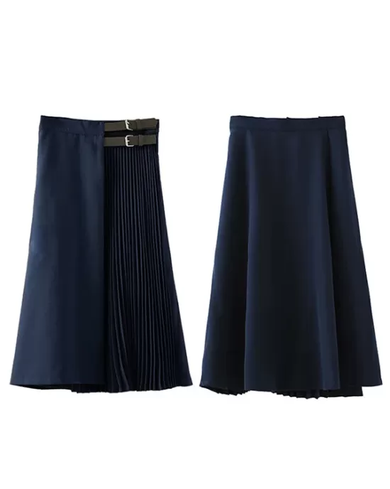 Graceful A-Line Pleated Skirt