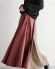 Elegant Split-Joint Color Skirt