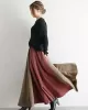 Elegant Split-Joint Color Skirt