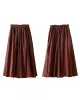 Elegant Split-Joint Color Skirt