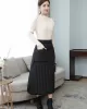 Vintage Loose Elasticity High-Waisted A-Line Padded Skirt Bottom