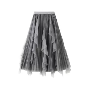 Original Stylish 7 Colors Falbala Gauze Skirt