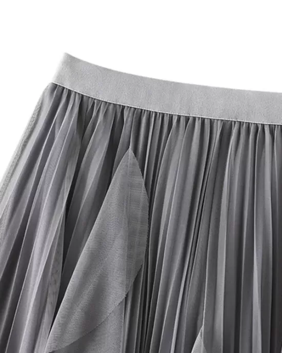 Original Stylish 7 Colors Falbala Gauze Skirt