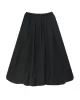 Urban Loose Drawstring High Waisted Black Bubble Skirt