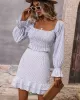 Casual A-Line Striped Off-The-Shoulder Two Pieces Set