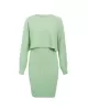 Round-Neck Long Sleeves Solid Color Sweater Top + Inner Dress Two Pieces Set