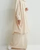 Solid Color Batwing Sleeves Long Sleeves Muslim High Neck Shirts Top + Skirts Bottom Two Pieces Set