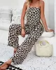 Flower Print Tied Sleeveless Tube Top + Wide Leg Elasticity Pockets Pants Bottom Two Pieces Set