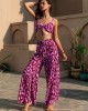 Vacation Loose Floral Printed Vest&Pants Two Pieces Set