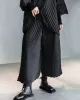 Urban Solid Color Pleated Outerwear&Pants Two Pieces Set