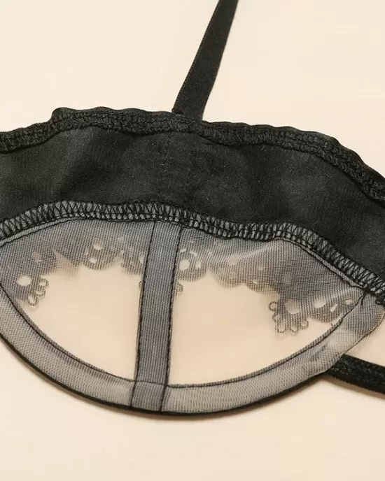 Sexy Lace Hollow Split-Joint Split Erotic Lingerie