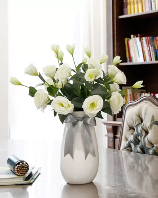 Lisianthus Flower Silk Flower Furnishings Wedding Bouquet Decoration