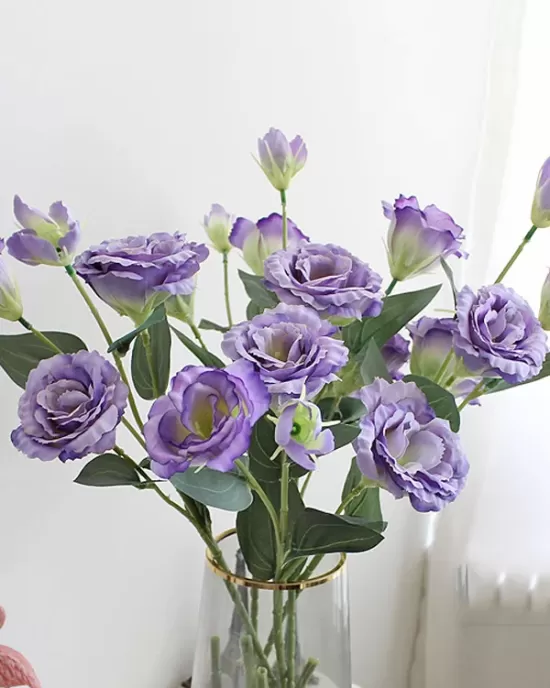 Lisianthus Flower Silk Flower Furnishings Wedding Bouquet Decoration