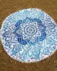 Hawaii Style Printed Tasseled Round Beach Towel