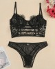 Sexy Lace Hollow Underwired Split Erotic Lingerie