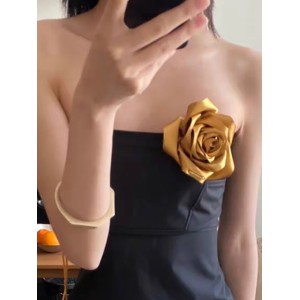 Flower Shape Solid Color Brooch Accessories