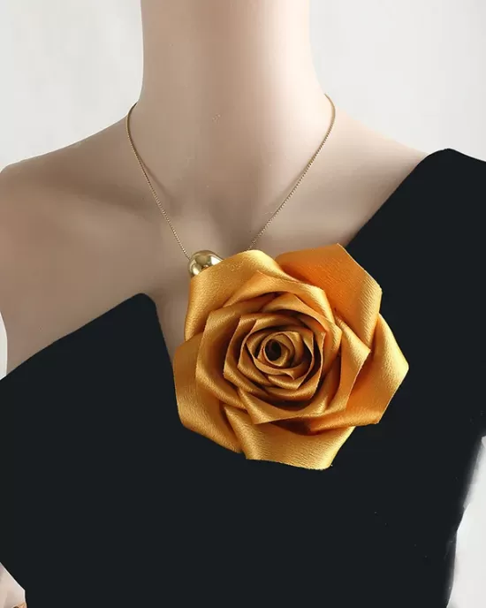 Flower Shape Solid Color Brooch Accessories