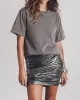 Elastics Pleated Shiny Bodycon Skinny Skirts