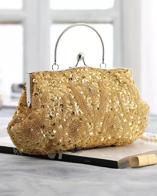 Vintage Evening Beaded Sequined Handbag