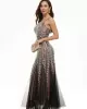 Evening Sleeveless Embroidered Solid Color V-Neck Maxi Dress