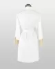 Breathable Flexible Smooth Split-Joint Long Sleeves Loose Deep V-Neck Robes