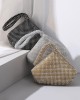 Geometric Rhine Stones Zipper Handbags