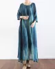 Artistic Retro 2 Pieces Printed Round-Neck Loose Maxi Dress