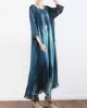 Artistic Retro 2 Pieces Printed Round-Neck Loose Maxi Dress