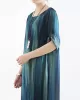 Artistic Retro 2 Pieces Printed Round-Neck Loose Maxi Dress