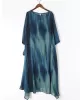 Artistic Retro 2 Pieces Printed Round-Neck Loose Maxi Dress