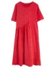 Cotton Blend Solid Color Irregularity Dress