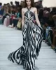 Printed Bandage Backless Sexy Maxi Dress