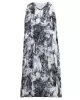 Ethnic Printed Vintage Plus Size V-Neck Loose Casual Dress