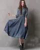 Vintage Embroidered Cropped Denim Dress