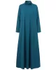 Casual Loose 4 Colors High-Neck Long Sleeves Maxi Dress