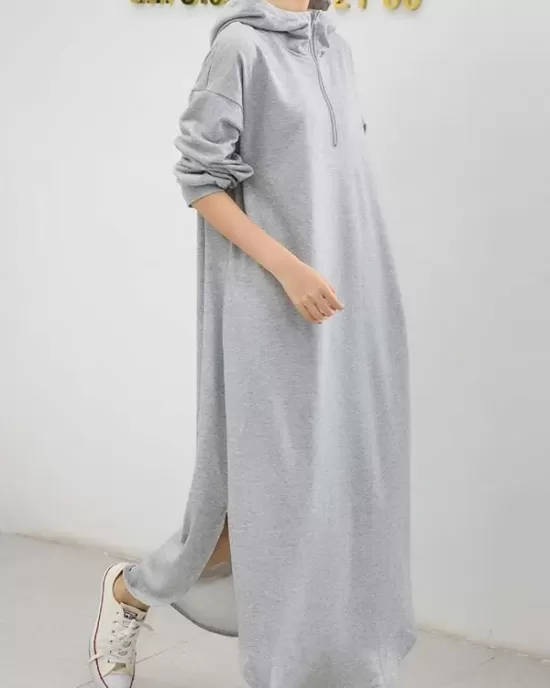 Simple Loose 2 Colors Long Dress