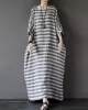 Vintage Loose Striped Dress