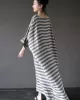 Vintage Loose Striped Dress