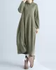 Casual Loose Plus Size Solid Color Hooded Midi Dresses