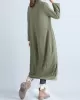 Casual Loose Plus Size Solid Color Hooded Midi Dresses