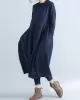 Casual Loose Plus Size Solid Color Hooded Midi Dresses