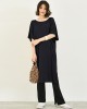 Casual Batwing Half Sleeves Solid Color Round-Neck Midi Dresses