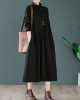 Original Solid High-Neck Knitting Dress