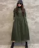 Original Solid Corduroy Lapel Dress