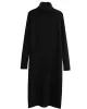 Simple Long Sleeves Loose Solid Color High-Neck Sweater Dresses